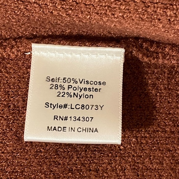 REVOLVE Line and Dot Burnt Orange Duster Open Front Cardigan w/ Belt & Pockets L - Picture 16 of 16